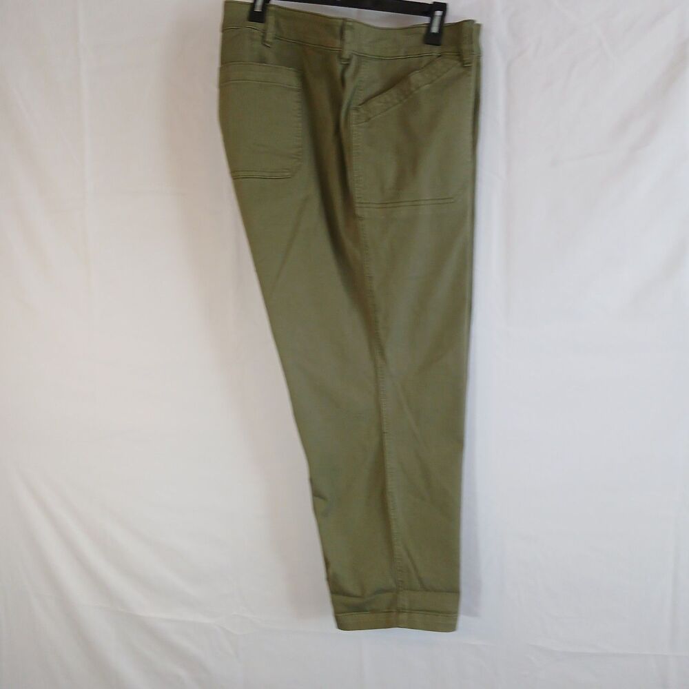 Torrid women jeans olive‎ green stretch Feel the Fit Sz 24 casual preppy travel